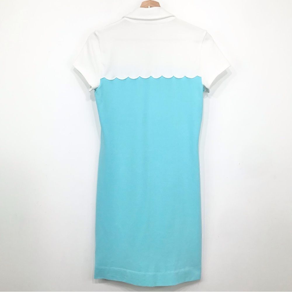 Lilly Pulitzer White and Light Blue Polo Mini Dress - Picture 10 of 16